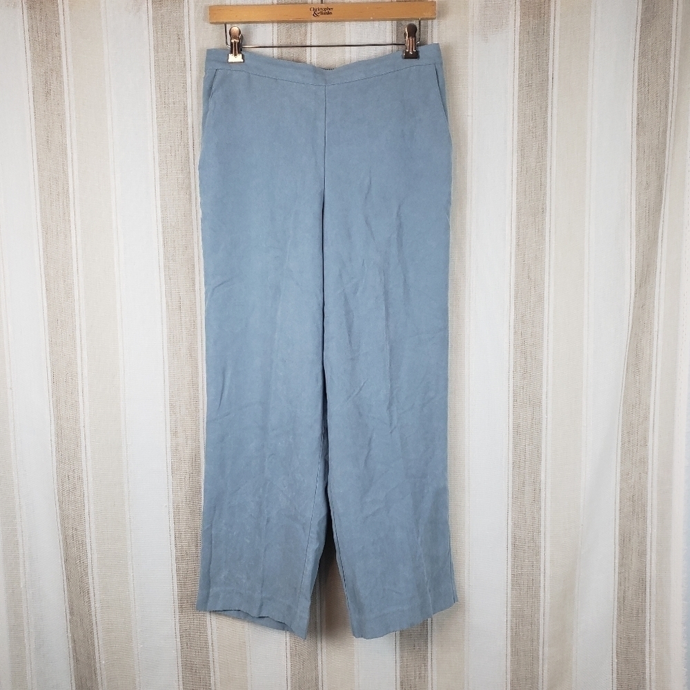 Alfred Dunner Pull-on Grandma Pants Blue Size 10 Petite‎